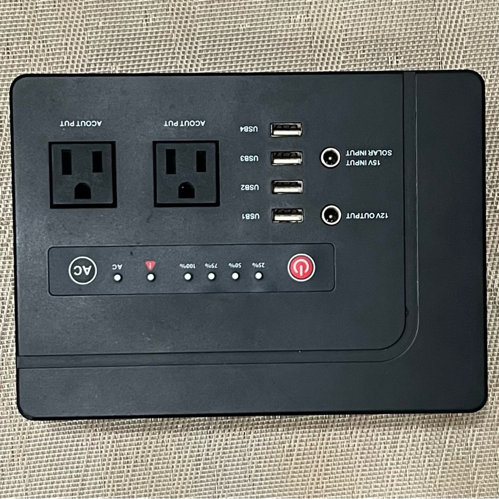 Portable Power Station with USB Ports - Black
